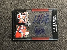 2007-08 UPPER DECK TRILOGY BRODEUR/HUET 1-2 CLEARCUT COMBOS AUTO #ed 10/25