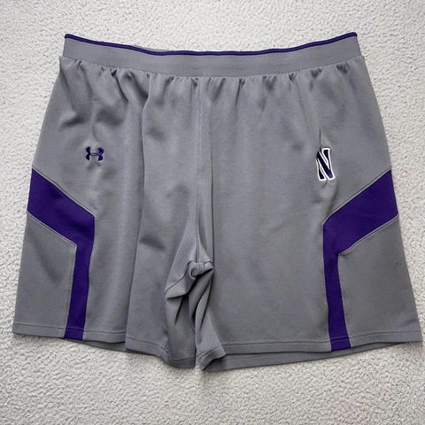 Northwestern Wildcats Basketball Shorts Mens 3XL Gray Under Armour Stretch NCAA Cover