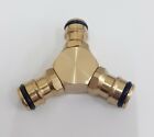 Hozelock Type 3 Way Splitter Tap connector In Solid Brass, Click Connector 