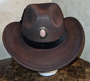 handmade womens fashion hats faux felt Rustic Brit custom made brown - Picture 1 of 3