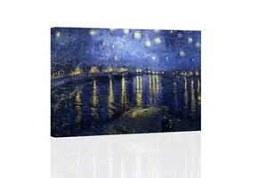 Van Gogh stars, night, water, reflections - GICLEE ART PRINT 12 x 18 Many Sizes - Picture 1 of 2