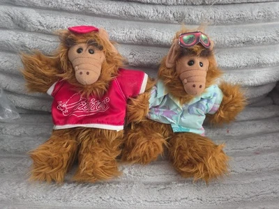 Vintage 1988 ALF Alien Plush Orbiters Baseball Burger King Promo Hand Puppets - Image 1 of 2