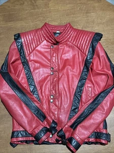 Chaqueta de Cuero Real Michael Jackson Thriller Vintage Rara Enlace Talla M! - Imagen 1 de 10