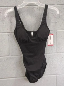 Anne Cole Limited Edition Square Neck One Piece Swimsuit, Black, S X-Small R4-A - Picture 1 of 7