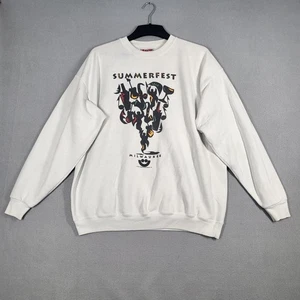 VTG Summerfest Sweatshirt Mens XL White 1993 Milwauke Holoubek Made in USA - Picture 1 of 19