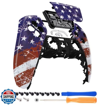 eXtremeRate Impression US Flag Touchpad Front Top Shell Compatible with ps5 C - Image 1 of 4