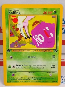 1st Edition Koffing- Team Rocket - #58/82 - Vintage Pokemon Card 2000 WOTC - Picture 1 of 2
