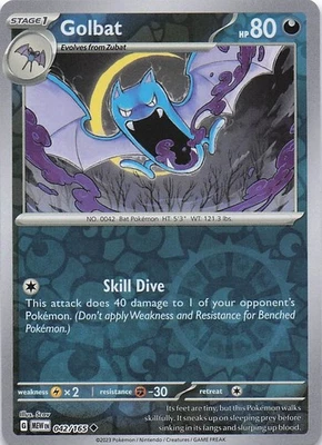 Golbat- Reverse Holo- SV: Scarlet & Violet 151 042/165- NM - Image 1 of 2