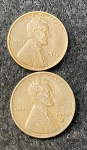 Centavos de trigo Lincoln 1934 P - 1934 D - envío gratuito #1 - Imagen 1 de 2