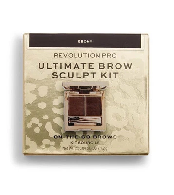 Revolution Pro Ultimate Brow Sculpt Kit 5 Piece On-The-Go Brow Kit, Ebony Brown - Image 1 of 4