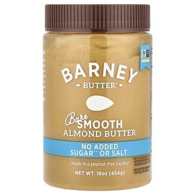 Barney Butter Bare Almond Butter Smooth 16 oz 454 g Gluten-Free, Kosher, Peanut - Image 1 of 3