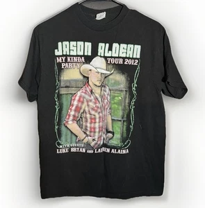 Maglietta Jason Aldean Luke Bryan Tour 2012 Adulto Medium Nera My Kinda Party Delt - Foto 1 di 8