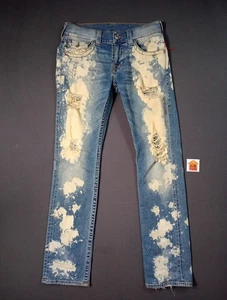 Pantalones de mezclilla True Religion Bootcut para mujer talla 29 azul hechos en EE. UU. blanqueados - Imagen 1 de 5