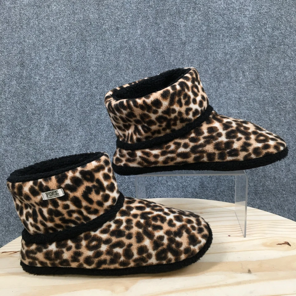 Botas de invierno Victoria Secret para mujer 9-10 marrón estampado de leopardo punta redonda piel sintética Foto 1 de 1