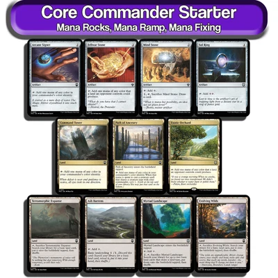Core Commander Starter Kit MTG Bundle EDH Staples Mana Rock Ramp Magic Lot Pack - Image 1 of 3