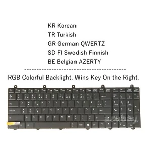 Laptop Tastatur für Clevo Sager NP9150 NP9170 NP9370 NP9380 NP9570 NP9580, RGB - Bild 1 von 8