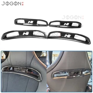 Real Carbon Seat Headrest Trim Cover For Hyundai N Ioniq 5 N 24+ i30 N Elantra N - Picture 1 of 14