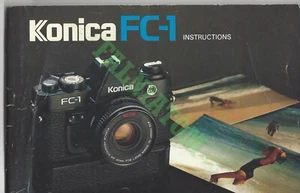 Vintage Konica FC-1 Instructions - Picture 1 of 1
