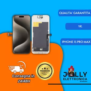 DISPLAY LCD YK OLED ORIGINALE PER APPLE IPHONE 15 PRO MAX TOUCH SCREEN VETRO - Foto 1 di 1