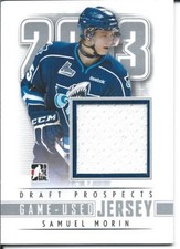 2012-13 ITG Draft Prospects Game Used Silver Jersey SAMUEL MORIN #M-27