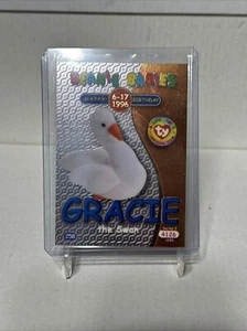 1999 TY Inc Beanie Baby Card Style #4126 Gracie The Swan #258 (Blue) Stock Image - Picture 1 of 2