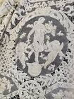 Antique Hand Made Figural Needle Lace Banquet Tablecloth  XX276