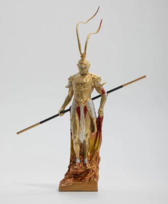 Black Mythology Exquisite Copper Handsome Monkey King Sun Wukong Statue Brass - Image 1 of 4