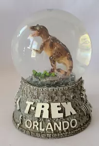 T-REX ORLANDO Tyrannosaurus Rex Dinosaur Snow Globe 4-5/8" NEW - Picture 1 of 8