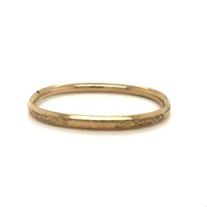 Vintage 12k Gold gefüllt signiert BB-Mappe Brüder geätzt Kind Baby Armband 5 1/4 - Bild 1 von 9