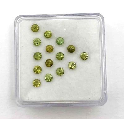 Natural Demantoid Garnet Round Cut Loose Gemstone Lot 6 Pcs 3.25 MM 1 CT - Image 1 of 4