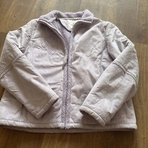 Pure & Natural Faux Suede Purple Biker Coat Jacket Fleece Lined Size L 42’’ - Picture 1 of 4