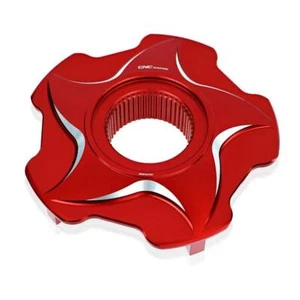 Flangia portacorona rossa/argento CNC Racing Mv Agusta Stradale 800 2015 - Picture 1 of 5