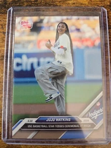 2024 Topps Now JuJu Watkins LA Dodgers Ceremonial First Pitch #332 USC Trojans - Picture 1 of 2