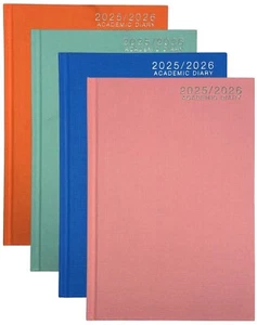 2025-2026 Akademisch A4 Tag für Seite Tagebuch Schuljahr Hardcover Schüler Lehrer UK - Bild 1 von 13