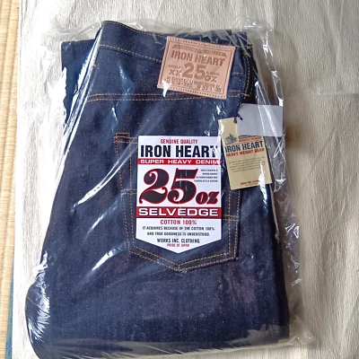 Denim con ribete pesado Iron Heart 634-Xhs 25 oz recto talla 30 sin lavar Foto 1 de 4