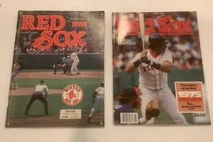 1985 Boston Red Sox Yearbook & Scorecard 2 Mag lot -Excellent - Picture 1 of 8
