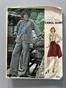 Vogue Americana Pattern Carol Horn Jacket Blouse Skirt Pants Womens 12 Cut - Picture 1 of 7