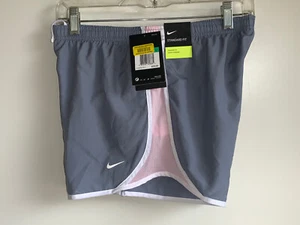 NWT NIKE Dri-Fit Girls Gray & Pink Athletic Running Shorts with Liner Size XL - Picture 1 of 7