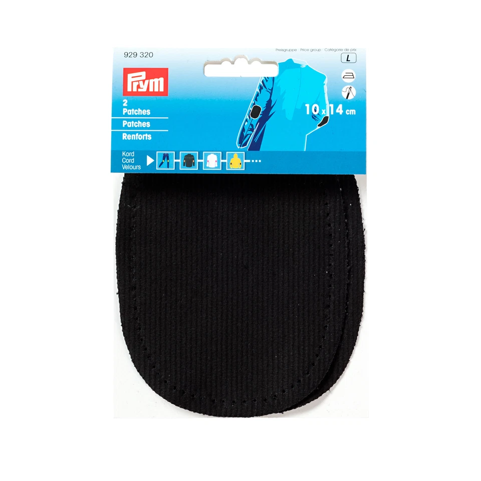 Prym Black Cord Iron-On-Patches - 10Cm X 14Cm - Bild 1 von 1