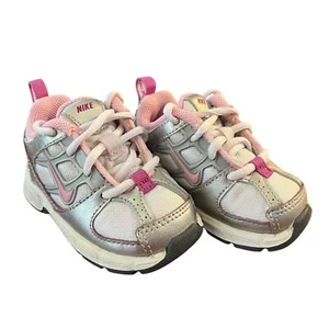 Vintage Nike Childern Baby Size 3C Girls Pillartech Shoes 318009-161 Pink/Silver - Picture 1 of 5