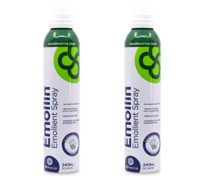 2 X Emollin Emollient Spray 240ml | Hydration & Relief for Dry, Sensitive Skin - Picture 1 of 2