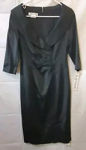 Kay Unger New York Dress sz 4 Black Sheath Stretch Classic Formal Stretch NWT - Picture 1 of 8