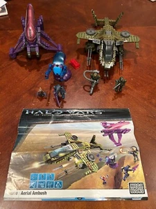 Halo Mega Bloks Aerial Ambush Set 96810 99% Complete w/Hawk Banshee Turret - Picture 1 of 24
