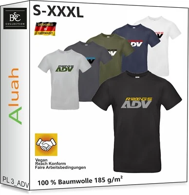 B&C T-Shirt für R1200GS Adventure ADV BMW Fans Motorrad 100% Baumwolle Shirt Rallye