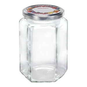 Leifheit Hexagonal Jar Preserving Jar Marmalade Glass Jam Curd Pot 770 ml 03211 - Picture 1 of 1