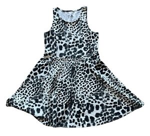 P.S. From AEROPOSTALE black & white cheetah   animal print A-line Dress Girls 12