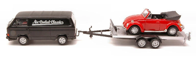 MODELLO 1/43 PREMIUM CLASSIXXS VW T3A BOX VAN+TRAILER+BEETLE CABRIO - Immagine 1 di 1