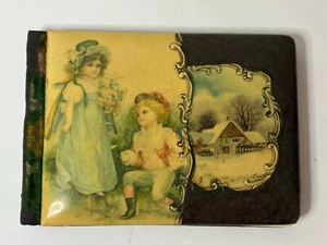 Antique 1904 Celluloid & Velvet Autograph book Poetry Handwritten 6.25” X 4.5” - Picture 1 of 14