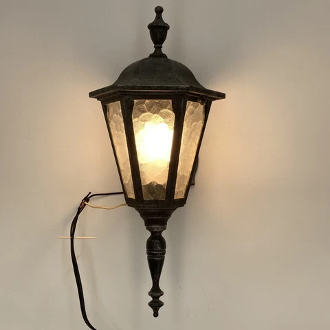 Vintage HADCO Mid Century WITCHES HAT porch light Fixture 214-10 gothic sconce Cover