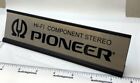 Pioneer Hi-Fi Komponente Stereo Schreibtisch Schild - maßgeschneidert silber Aluminium